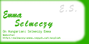 emma selmeczy business card